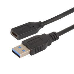USB 3.0线缆，Type-C母头/A型公头，3英尺（0.9米）的图片