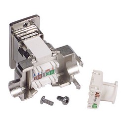 超6类屏蔽免工具Keystone RJ45插座，EIA568A/B的图片