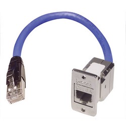 超6类屏蔽免工具Keystone RJ45插座，EIA568A/B的图片