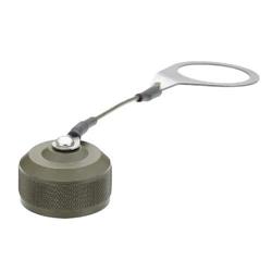 防尘帽和挂绳圈，用于IP68级加固型防松螺母插座，锌镍抛光的图片