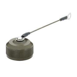 防尘帽和挂绳扣，用于加固型法兰安装插座，锌镍抛光的图片