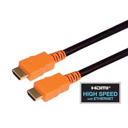 带以太网功能高速HDMI 线缆，公头/公头，橙，模塑成型，1米的图片