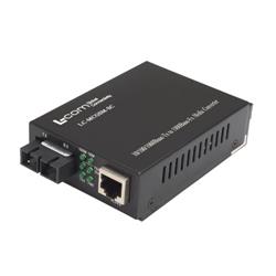 L-com以太网媒体转换器，10/100/1000TX RJ45至1000LX单模SC，20公里的图片