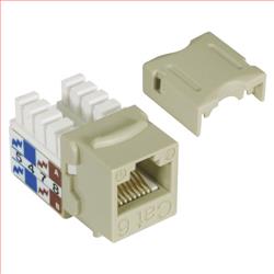 6 类 Keystone 插座, 110 / RJ45 EIA568A/B    乳白色的图片