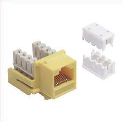 6 类 Keystone 插座, 110 / RJ45 EIA568A/B 黄色的图片