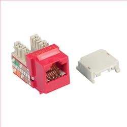 OCC 6类Keystone水晶头母座，110/RJ45，EIA568A/B，红的图片