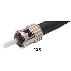 12芯光纤带，MPO公头/12条ST扇出，OM2 50/125多模，OFNR护套，橙，5米的图片