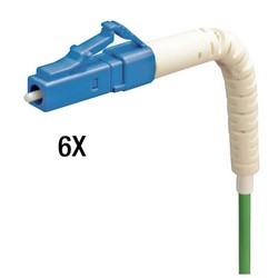 MPO公头/6条柔性LC扇出，6芯光纤带，9/125单模，OFNR护套，黄，10米的图片