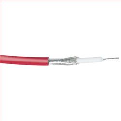 散装75欧姆同轴线缆，单根导线，1000英尺（305米） 卷轴，红的图片