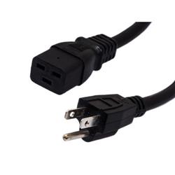 Server Power Cord - NEMA 5-15P to C19 - 15 Amp - 6 FT - Black的图片