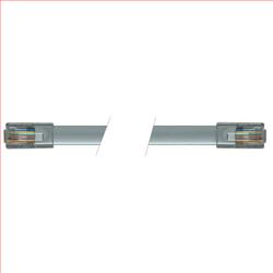 扁平模块化线缆，交叉型RJ45（8x8）/RJ45（8x8），7.0ft/2.1m的图片