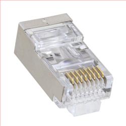 Pull Through RJ45 Plug, Shielded, Category 5e, Pkg/100的图片
