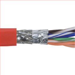 超5类SF/UTP线缆，低烟无卤护套，4对26AWG多股导线，淡红，1000英尺（305米）的图片