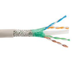 6类SF/UTP线缆，低烟无卤护套，4对26AWG多股导线，灰，1000英尺（305米）的图片