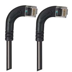 6类直角型跳线，直角右出线/直角右出线，黑，1英尺（0.3米）的图片