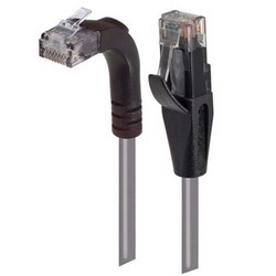 6类直角型RJ45以太网跳线，直通/直角上出线，灰，20英尺（6.1米）的图片