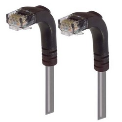 6类直角型RJ45以太网跳线，直角下出线/直角下出线，灰，30英尺（9.1米）的图片