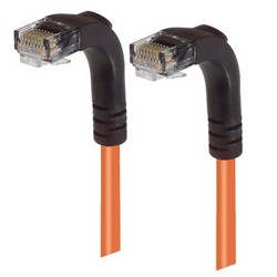 6类直角型RJ45以太网跳线，直角下出线/直角下出线，橙，3英尺（0.9米）的图片
