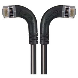 超5类屏蔽直角型跳线，右出线/左出线，黑，2英尺（0.6米）的图片