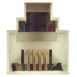 通用黑色子面板，2个象牙色直通耦合器，RJ11 (6x4)直通型的图片