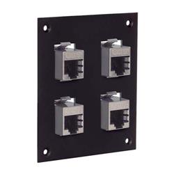 通用子面板，4个屏蔽式6类耦合器，RJ45直通式的图片