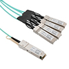 Active Optical Cable Breakout QSFP28 100Gbps to 4x28G SFP28, 1 meter, MSA Compatible的图片