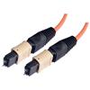 MPO w/ pins to MPO w/ pins, 12 Fiber Ribbon, OM2 50/125 Multimode, OFNR Jacket, Orange, 5.0m的图片