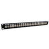 1.75"x19" (1U) 24 Port Low Profile Category 5e Shielded Feed-Thru Mini-Coupler panel w/Cable Manager的图片